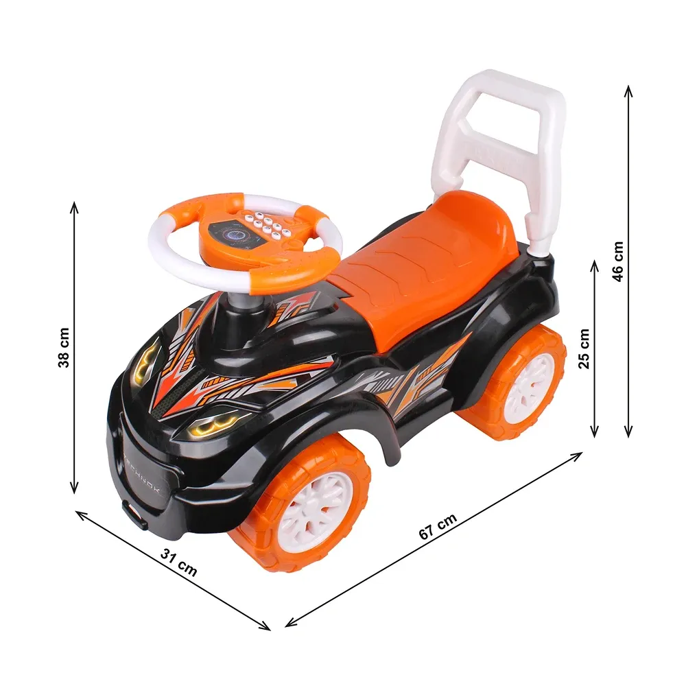 Tolocar cu spătar și volan, model sport ,Technok (6672)