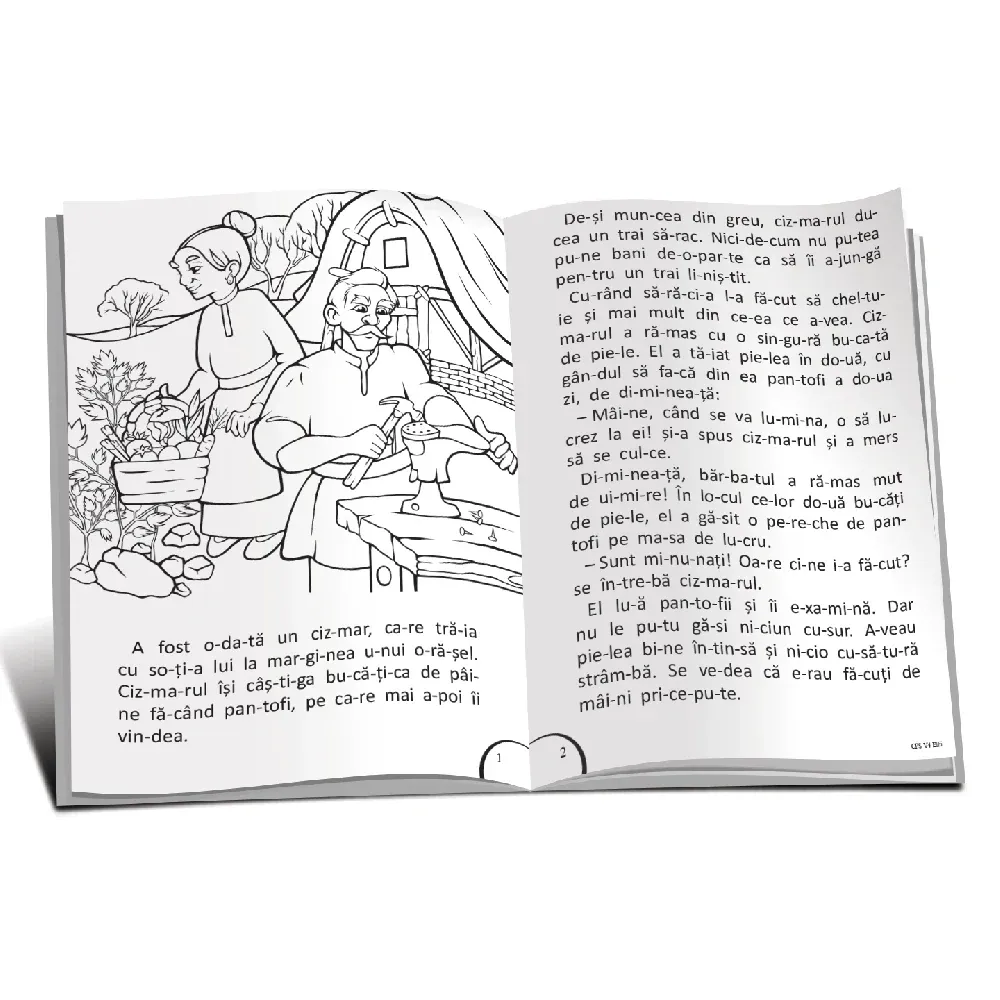 Citesc pe silabe. Colorez. Elfii si cizmarul (vol 4) (56394)