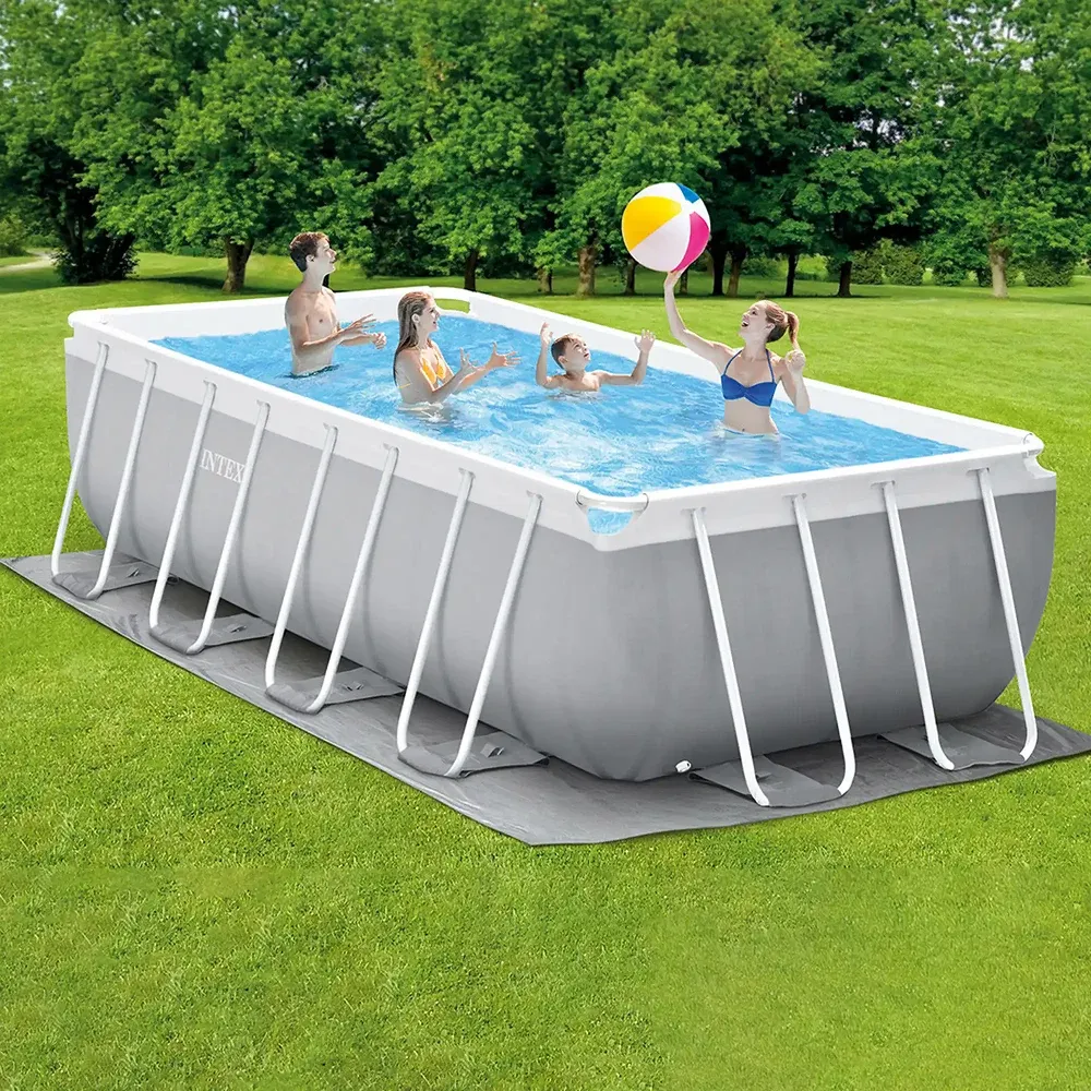 Piscină cu cadru metalic Prism Frame 488×244×107 cm, 10874 L, cu pompă 3785 L/h, set complet, Intex (26792)