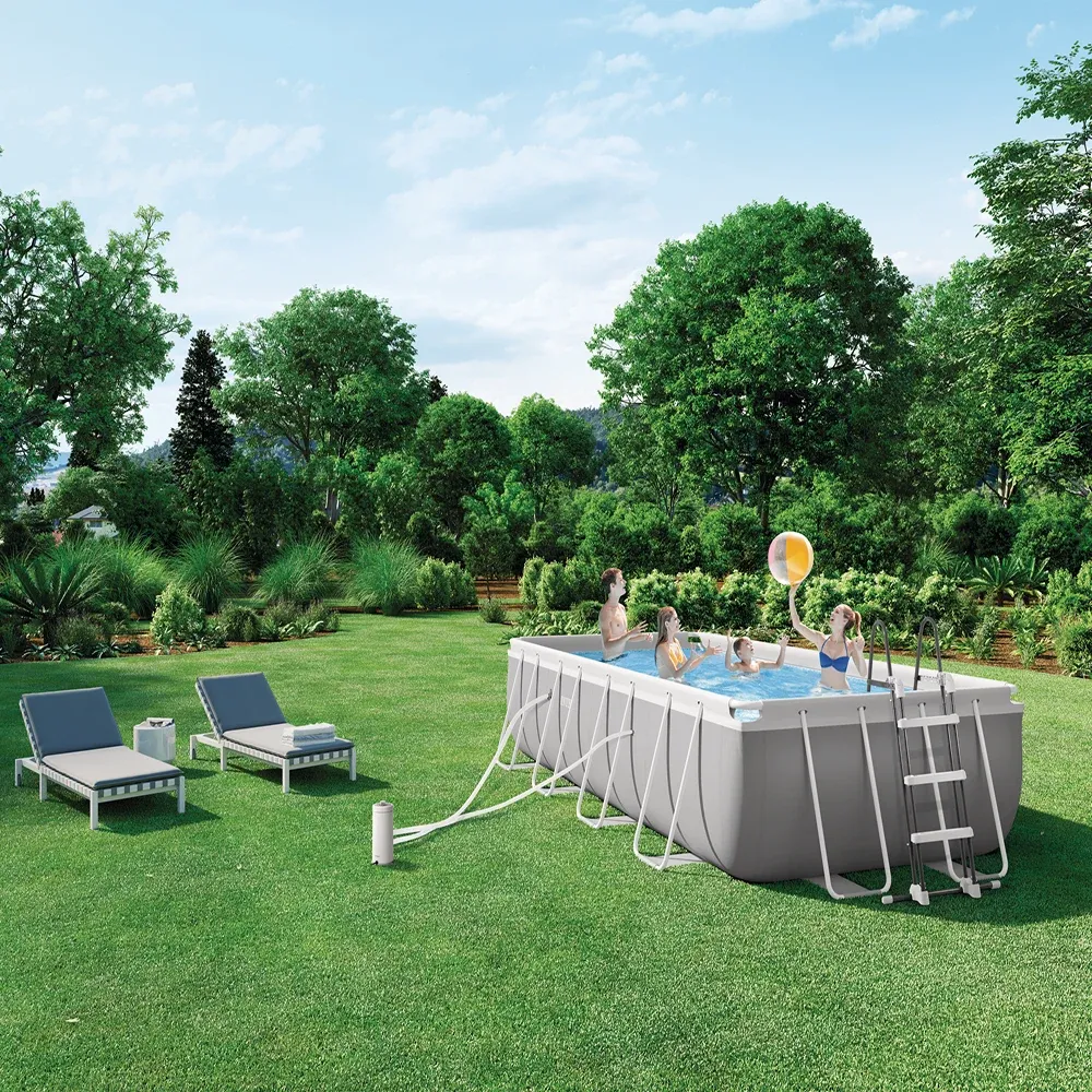 Piscină cu cadru metalic Prism Frame 488×244×107 cm, 10874 L, cu pompă 3785 L/h, set complet, Intex (26792)