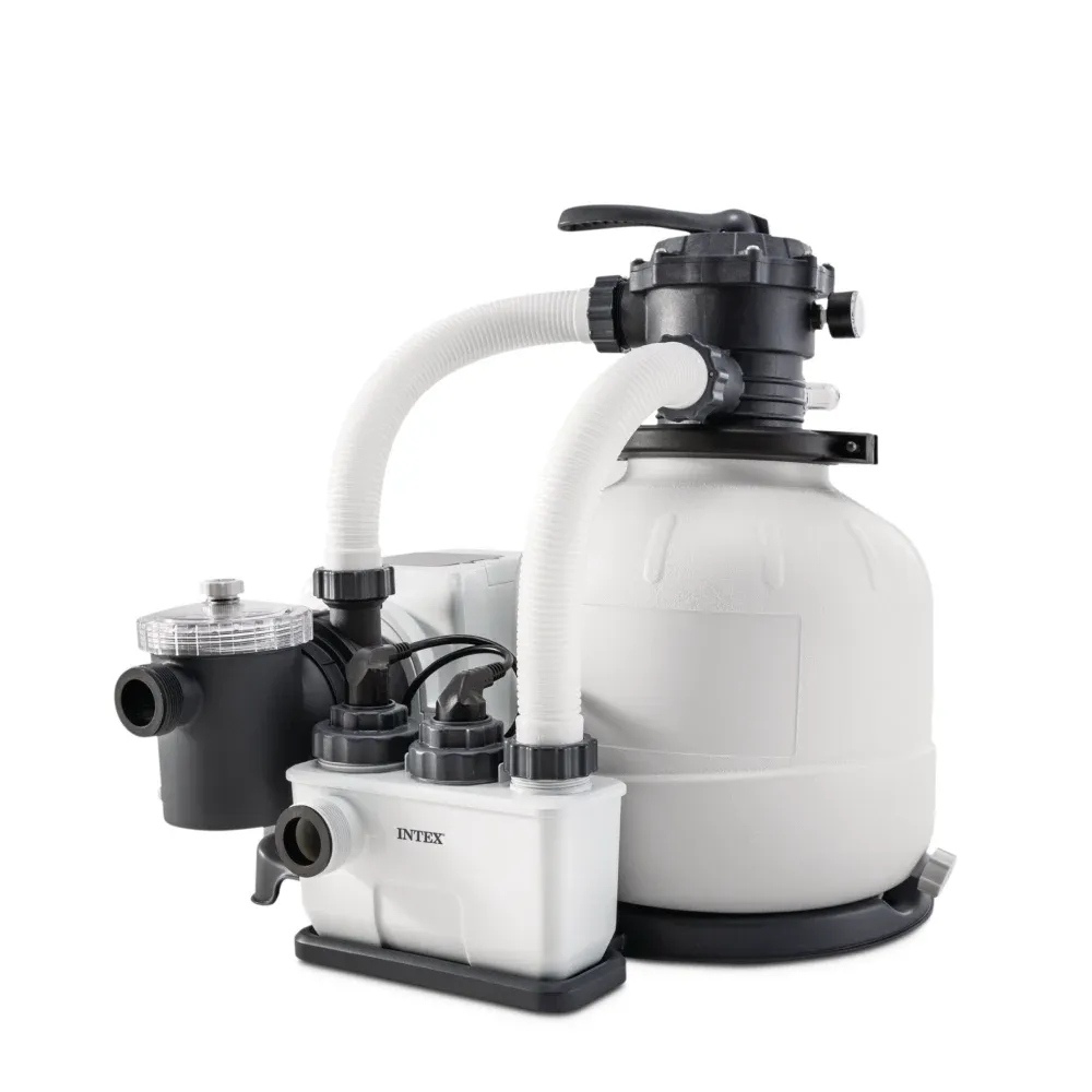 Krystal Clear QX2100 Насос с песочным фильтром и генератор хлора, бак 35 кг, 7900 л/ч, Intex (26676)