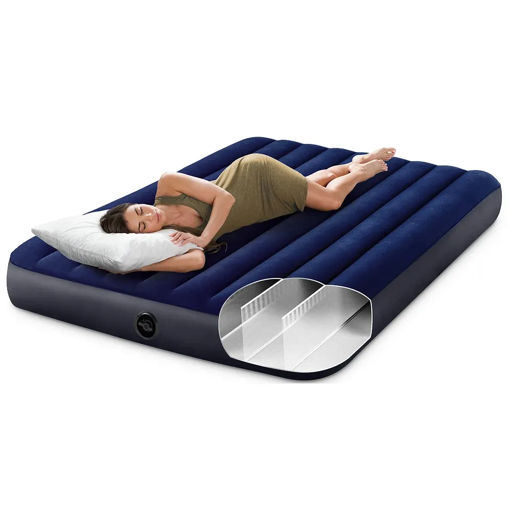 Saltea gonflabilă Classic Downy, 152×203×25 cm, max. 272 kg, Intex (64759)