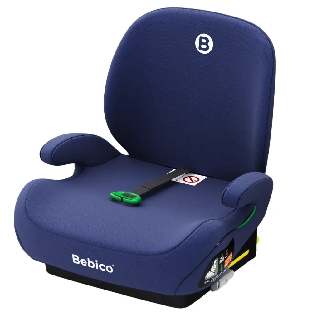 Înălțător auto pentru copii cu spătar 125–150 cm, Bebico (T005F Pro albastru)