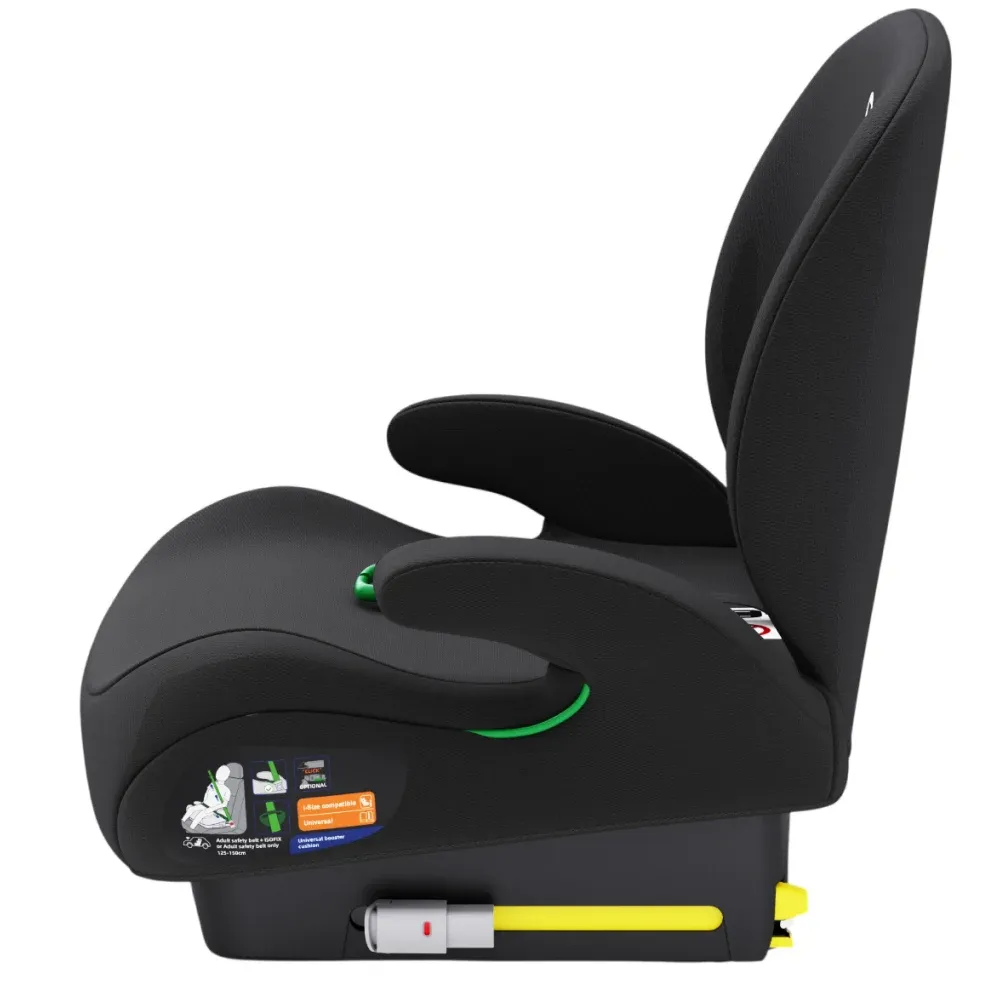 Înălțător auto pentru copii cu spătar 125–150 cm, Bebico (T005F Pro negru)