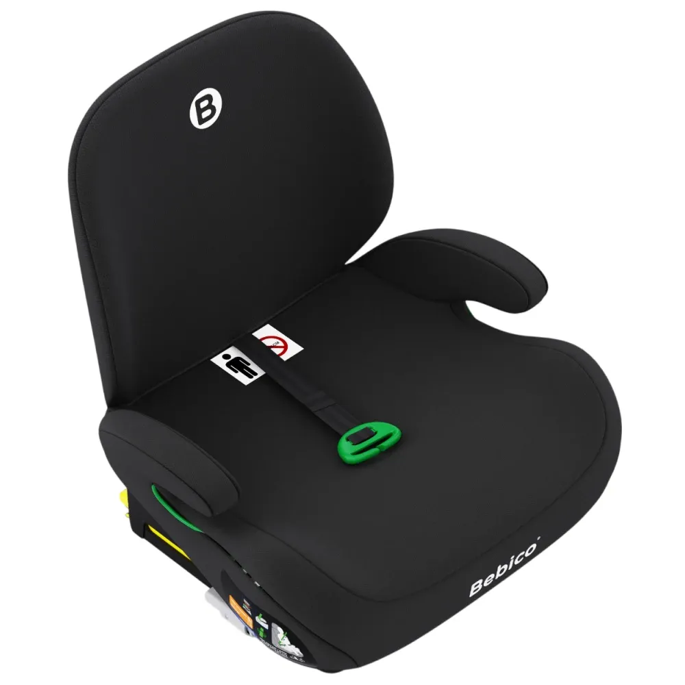 Înălțător auto pentru copii cu spătar 125–150 cm, Bebico (T005F Pro negru)