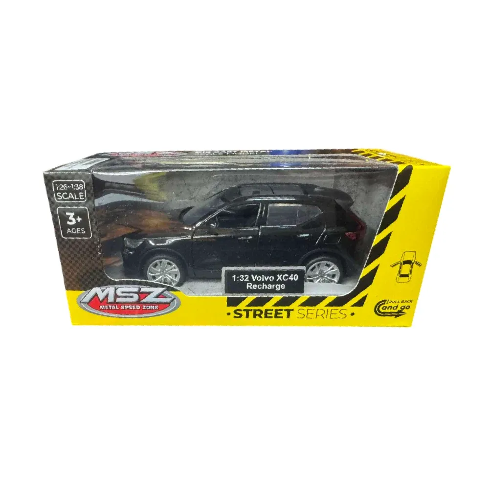 Mașină din metal Volvo XC40 Recharge, scară 1:32, neagră, MSZ (26485)