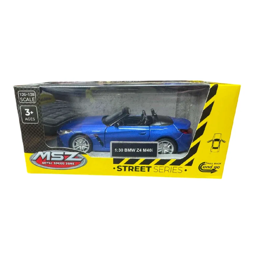 Литой автомобиль BMW Z4 M40i, масштаб 1:30, синий, MSZ (26492)