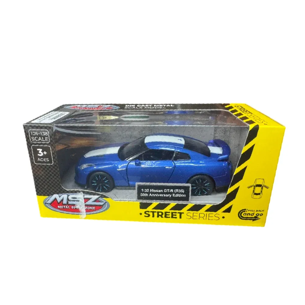 Mașină din metal Nissan GT-R (R35), scară 1:32, albastră, MSZ (26522)