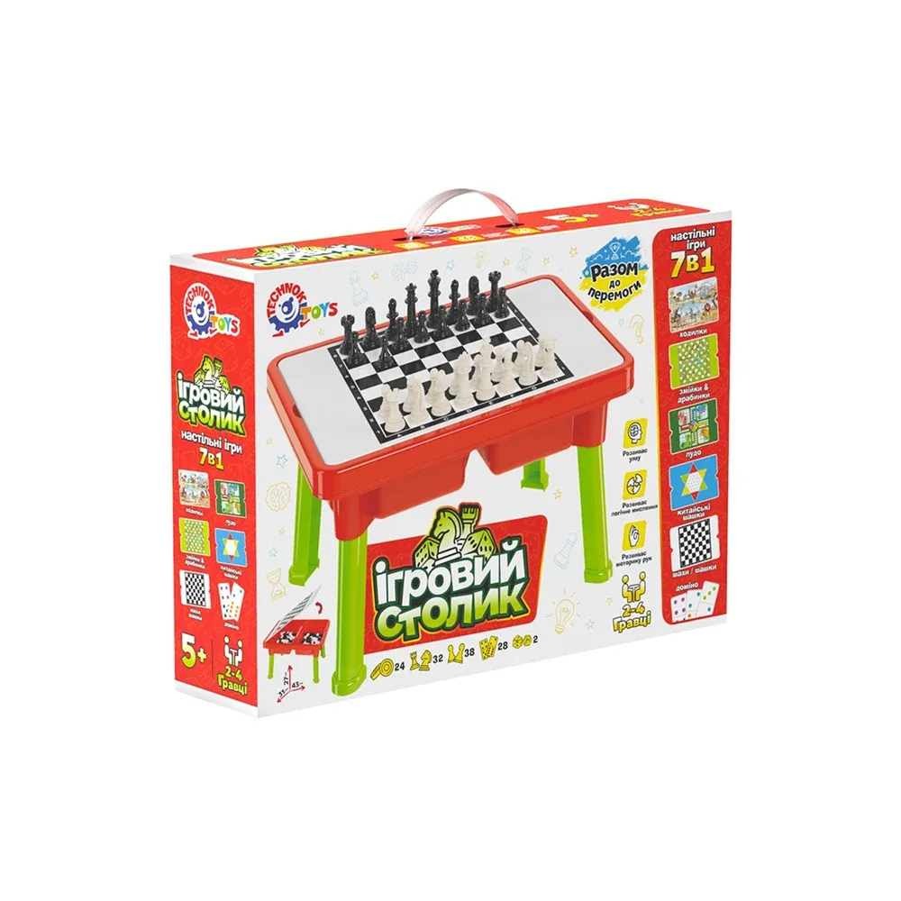 Набор настольных игр для детей 7 в 1, Технок (9604)