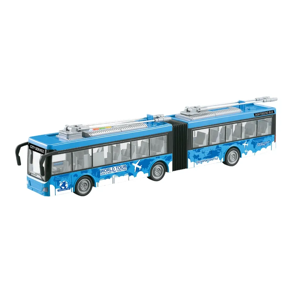 Troleibuz cu inerție, lumini și sunete – 1:16 – WY915B ,Wenyi (29152)