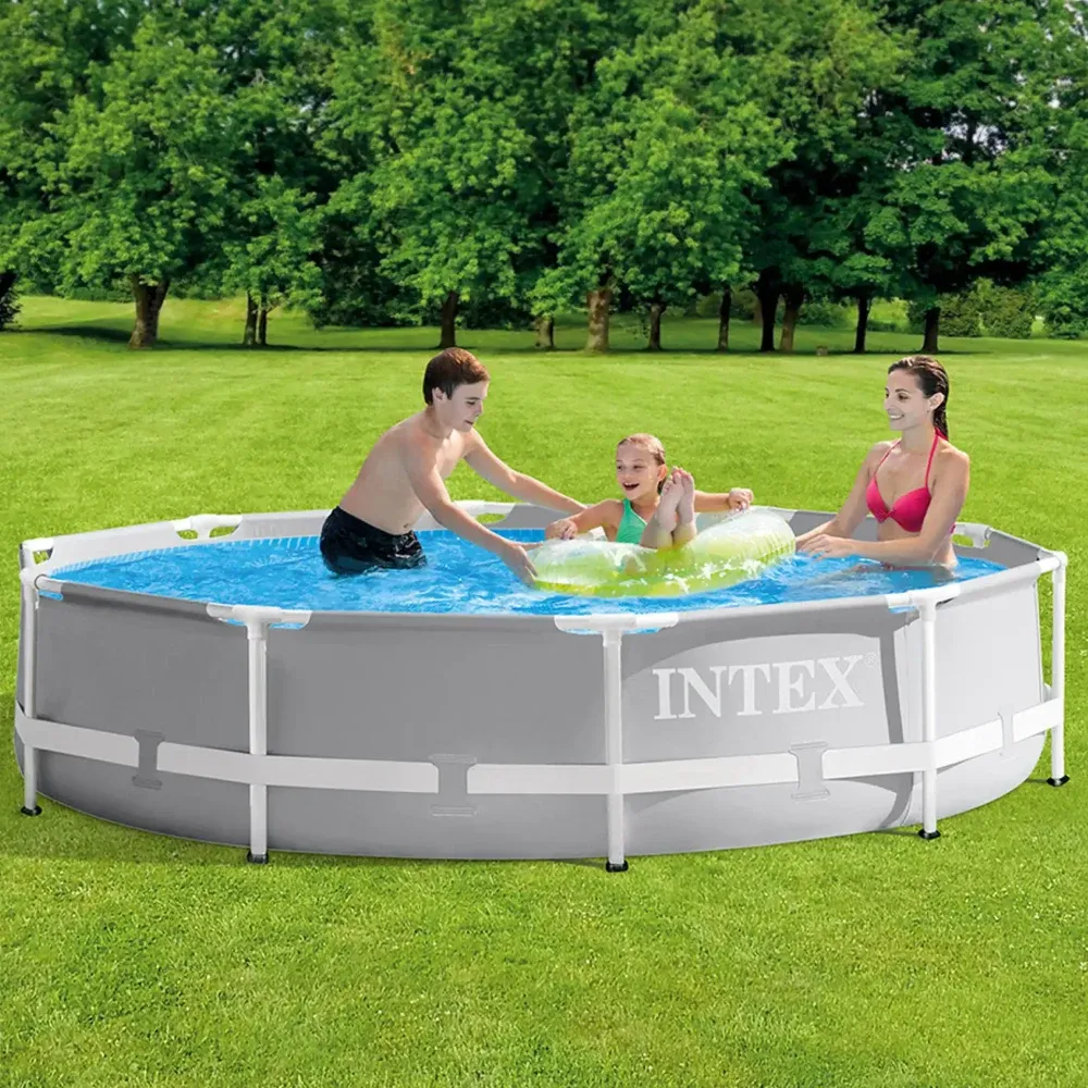 Piscină cu cadru metalic Prism Frame Premium 305×76 cm, 4485 L, cu pompă 1250 l/h, Intex (26702)