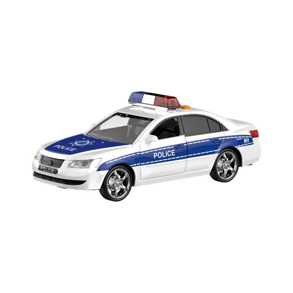 Mașină de poliție cu inerție, lumini și sunete – 1:18 – WY560A ,Wenyi (15605)