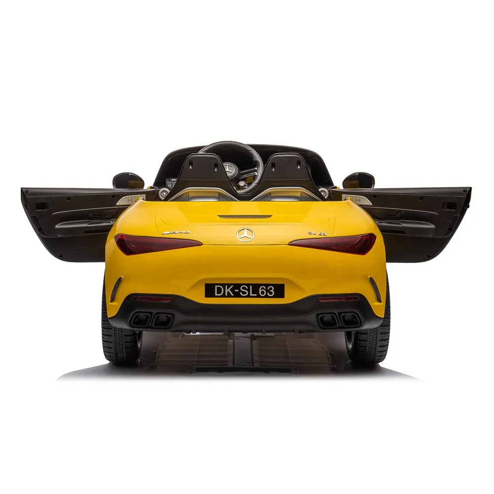 Mașină electrică Mercedes-Benz SL63 galben vopsită (69922)