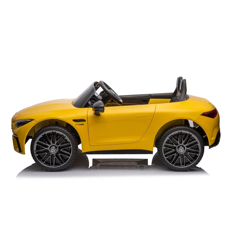 Mașină electrică Mercedes-Benz SL63 galben vopsită (69922)