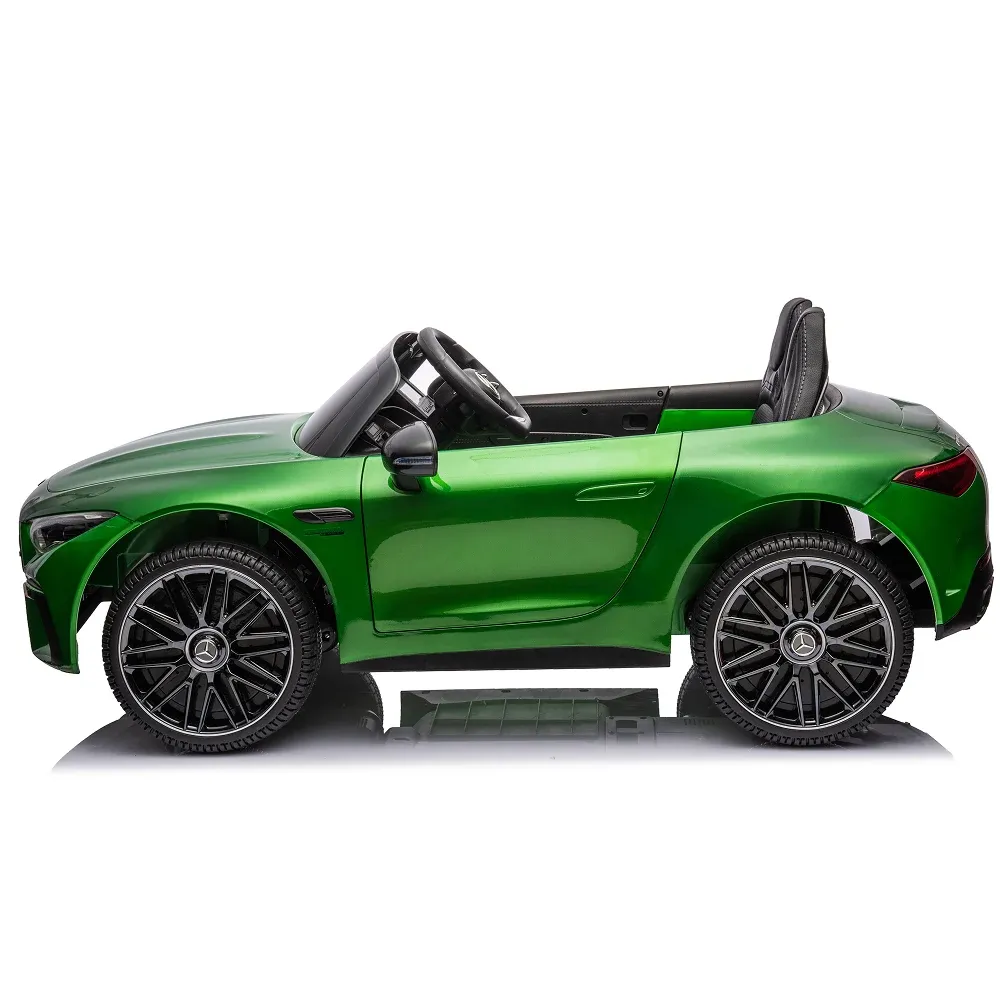 Mașină electrică Mercedes-Benz SL63 verde vopsit (69939)