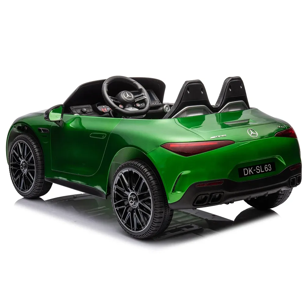 Mașină electrică Mercedes-Benz SL63 verde vopsit (69939)