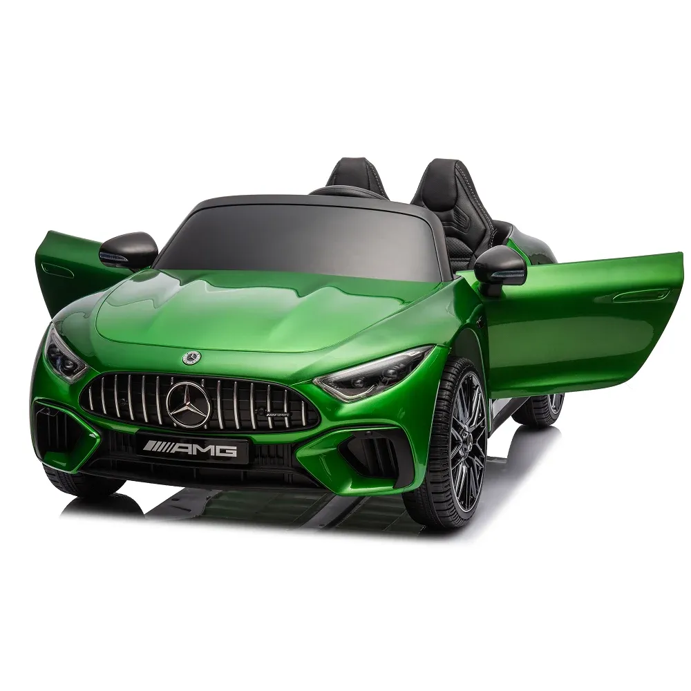 Mașină electrică Mercedes-Benz SL63 verde vopsit (69939)