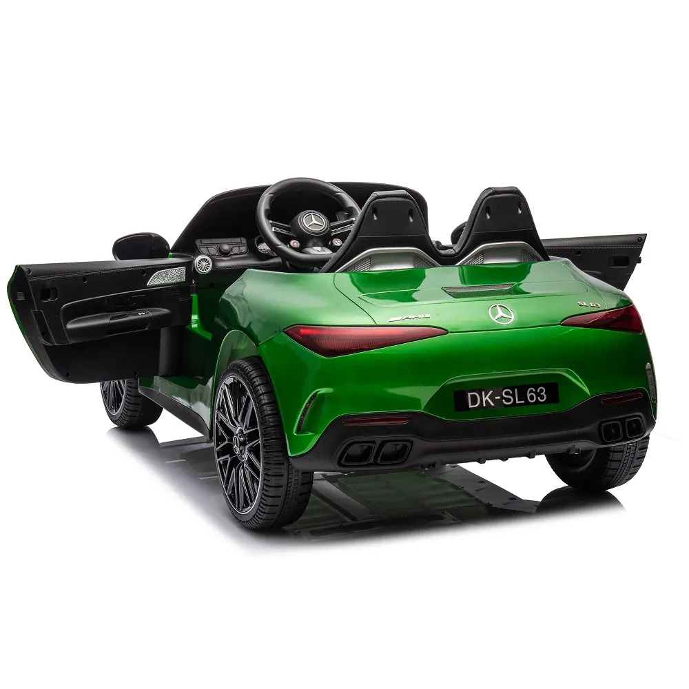 Mașină electrică Mercedes-Benz SL63 verde vopsit (69939)