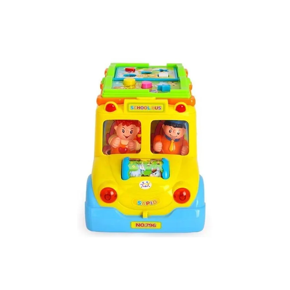 Развивающая игрушка Школьный автобус со звуками и светом, Hola 796 (79664)