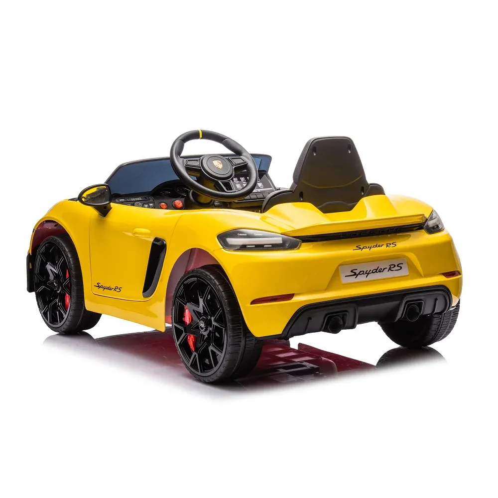 Mașină electrică Porsche 718 Spyder (P718 /4 galben)