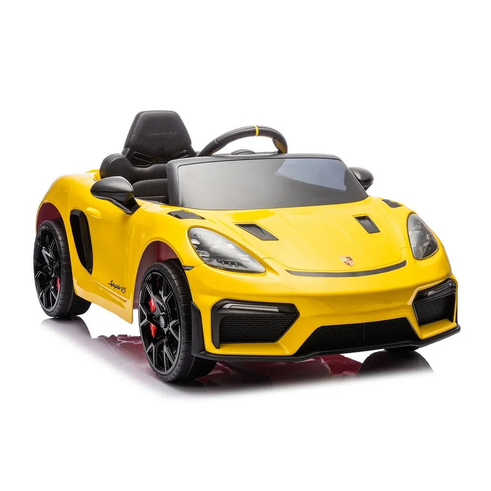 Mașină electrică Porsche 718 Spyder (P718 /4 galben)