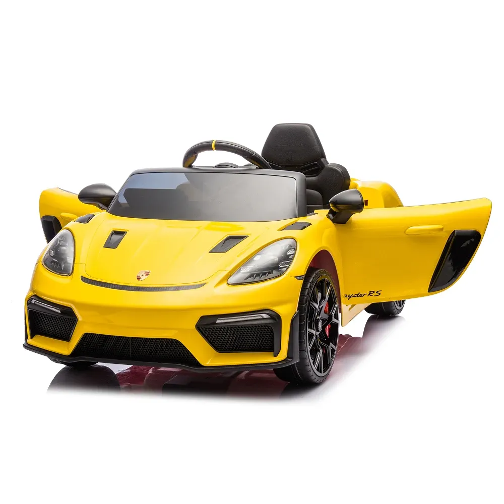 Mașină electrică Porsche 718 Spyder (P718 /4 galben)