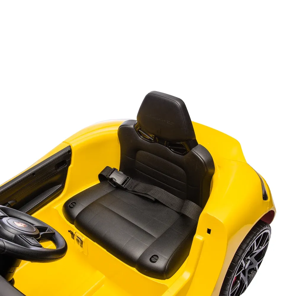 Mașină electrică Porsche 718 Spyder (P718 /4 galben)