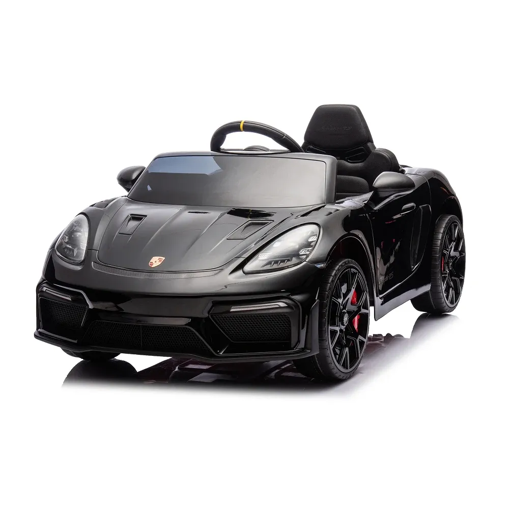 Mașină electrică Porsche 718 Spyder (P718 /2 neagra)