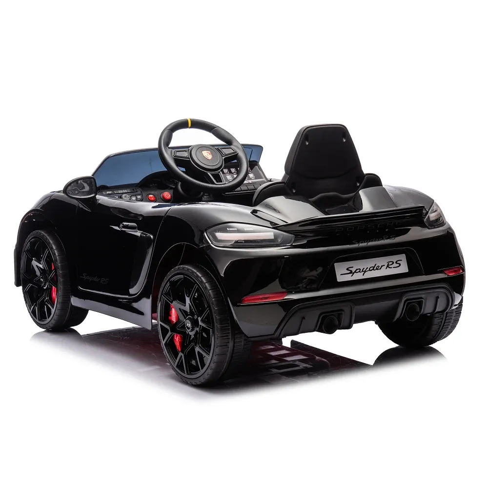 Mașină electrică Porsche 718 Spyder (P718 /2 neagra)