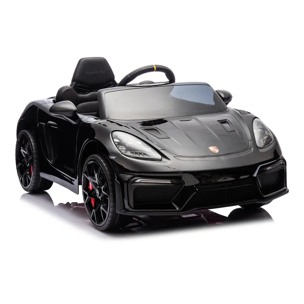 Mașină electrică Porsche 718 Spyder (P718 /2 neagra)