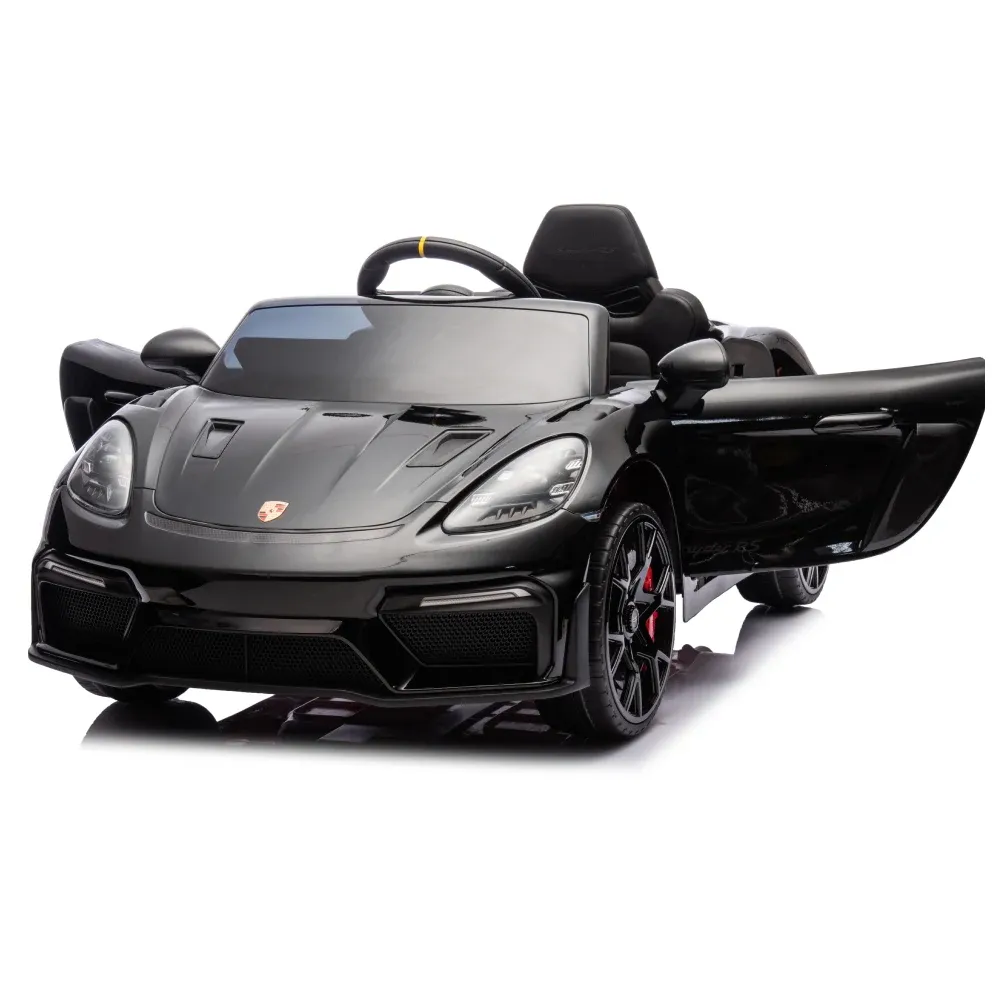 Mașină electrică Porsche 718 Spyder (P718 /2 neagra)