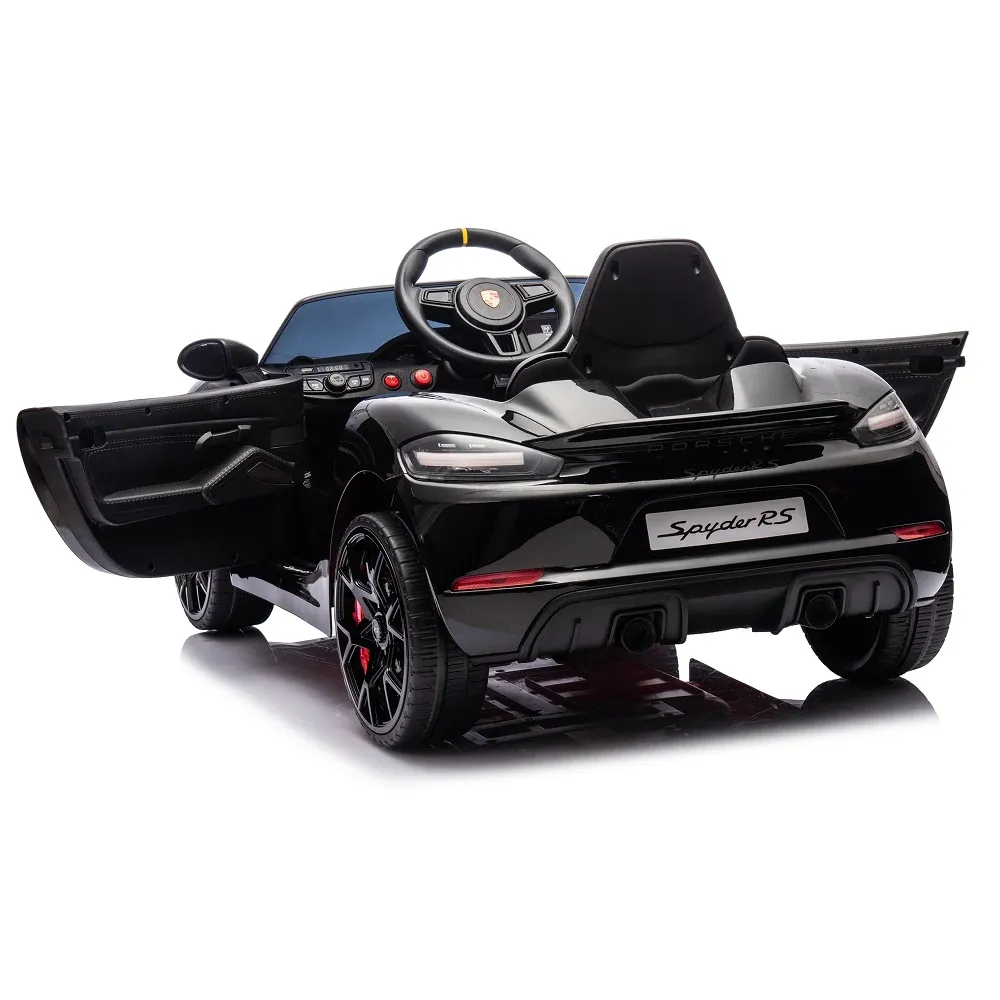 Mașină electrică Porsche 718 Spyder (P718 /2 neagra)