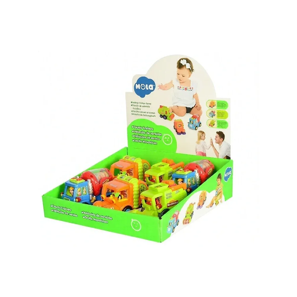 Set mașinuțe cu inerție – utilaje de construcții, Hola 386ABC (38661)