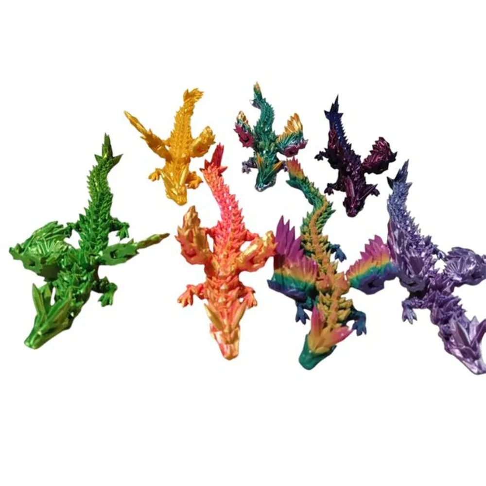 Figurină Dragon de Cristal Zburător – Coadă Lungă (22 × 9 cm) (21505)