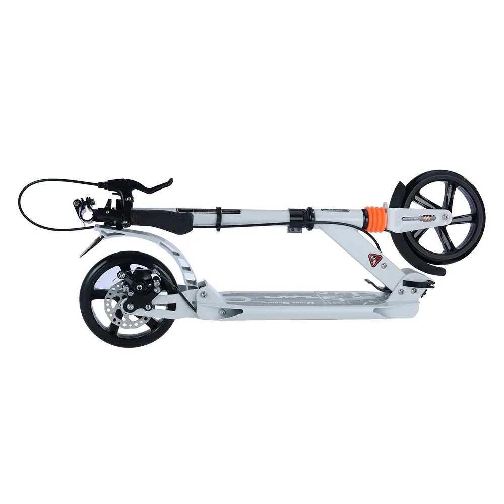 Trotinetă pentru copii cu 2 roți și frână de mână cu disc, alb, RTM Scooter (486631)