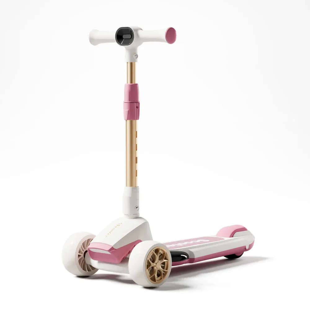 RTM Scooter (81062) Розовый 3-колесный детский самокат с подсветкой и музыкой и подсветкой