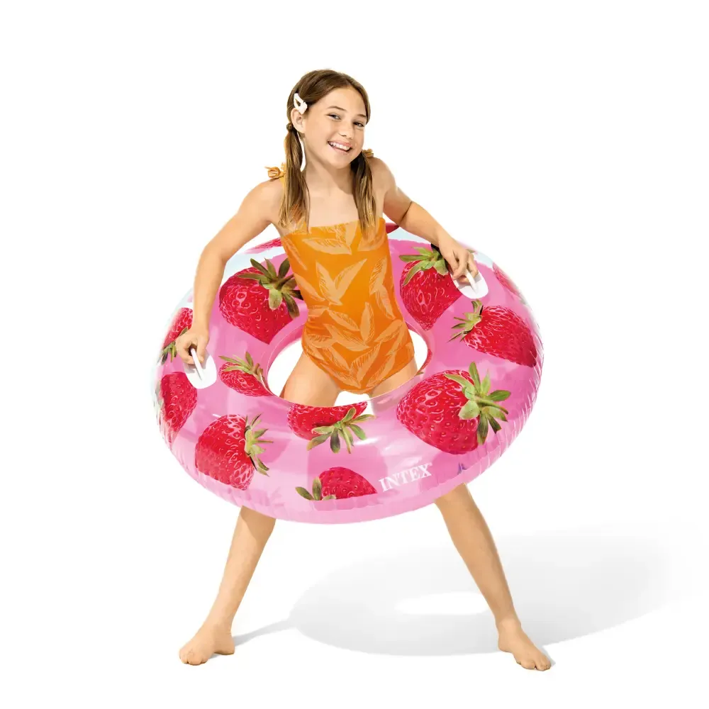 Надувная лодка Tropical Fruit с ручками, 107 см, макс. 80 кг, 3 цвета, 9+ лет, Intex (56261)