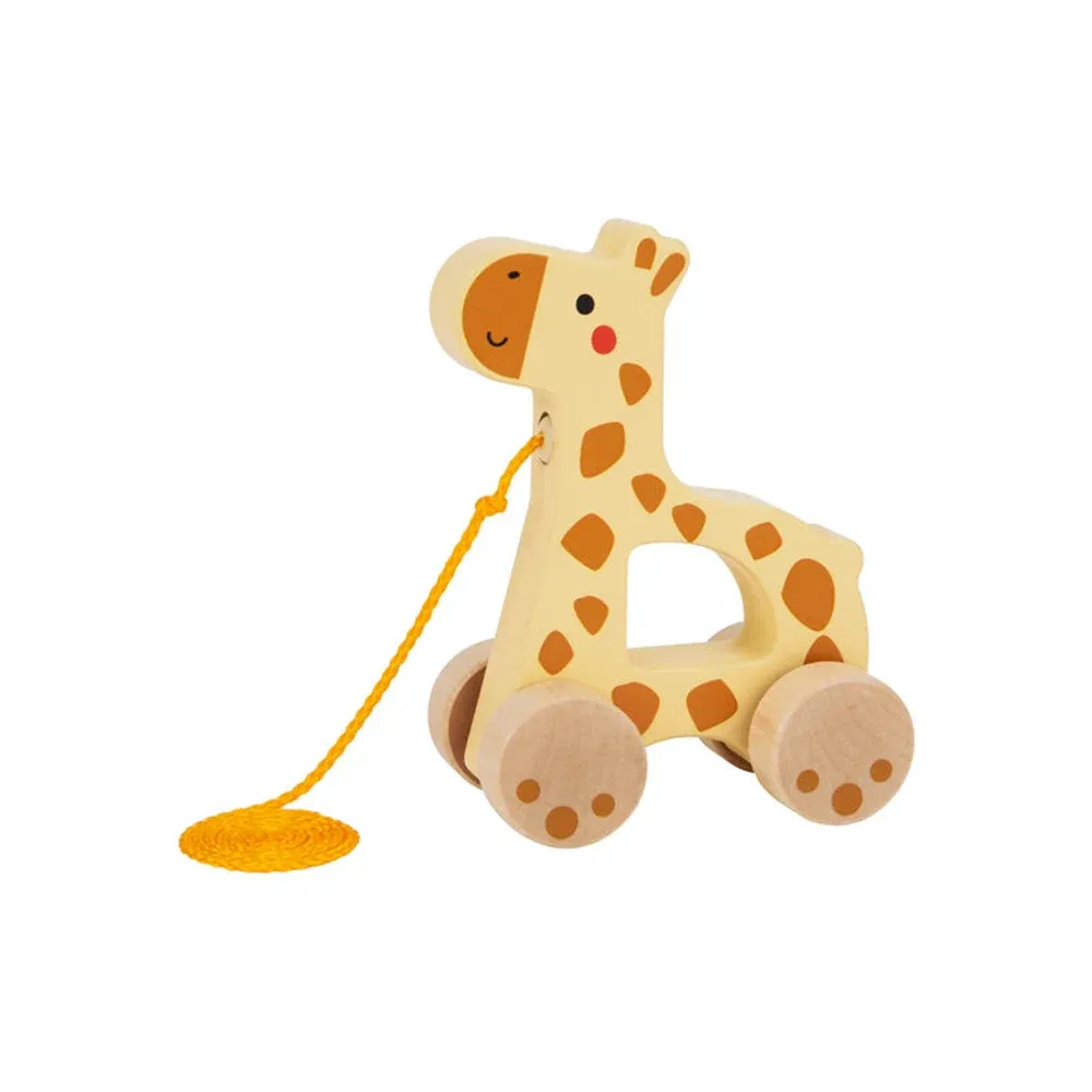 Girafa din lemn cu lesa TJ009A (77979)