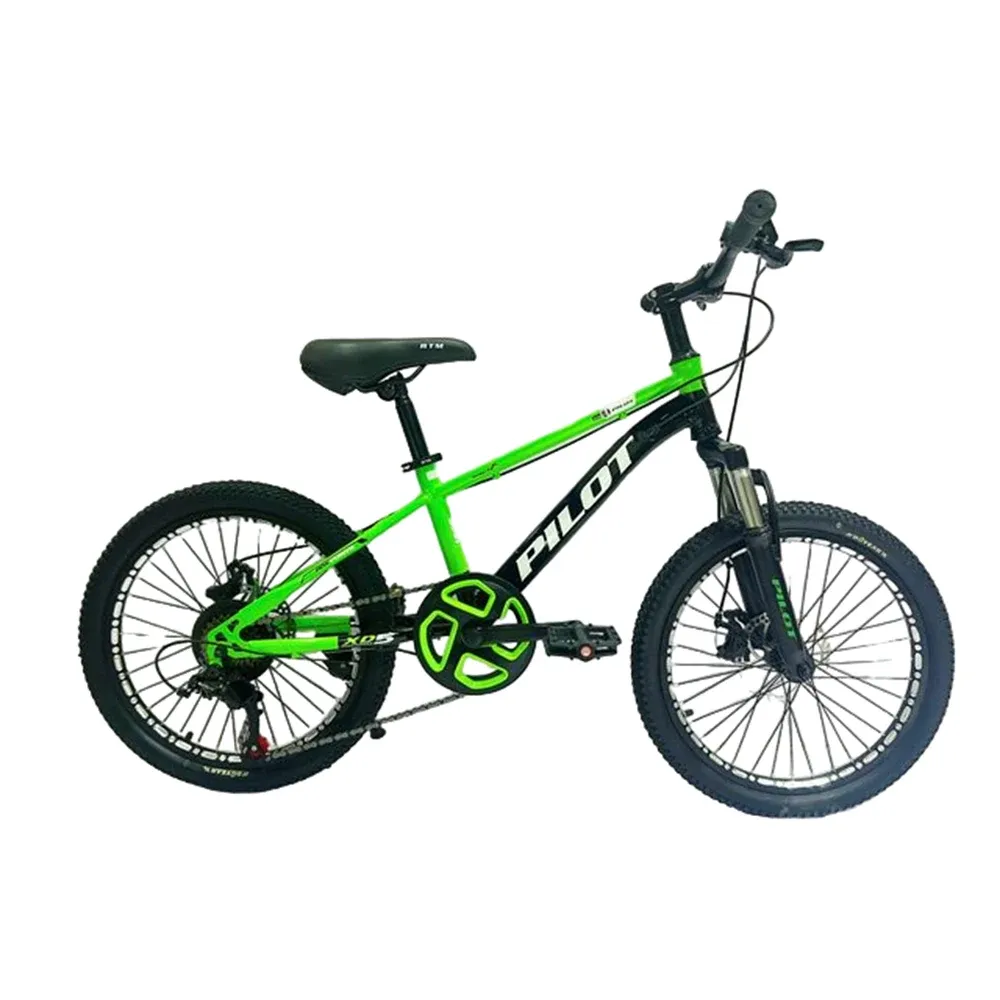 Bicicleta PILOT pentru copii 20′ cu 6 viteze,schimbator de viteze Shimano (GI-9 / 1 verde)