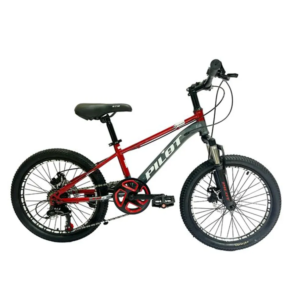 Bicicleta PILOT pentru copii 20′ cu 6 viteze,schimbator de viteze Shimano (GI-9 / 2 rosu)