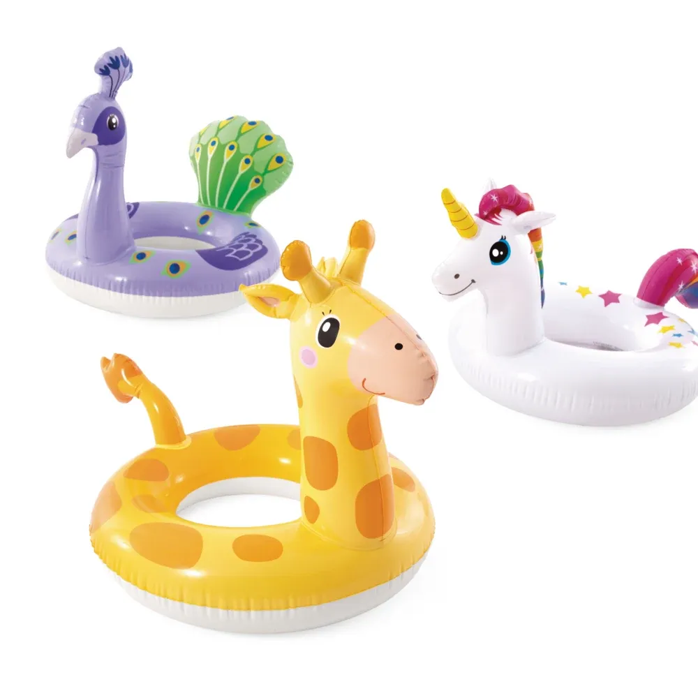 Colac gonflabil de înot cu design animal, 3 modele, 3–6 ani, Intex (59221)