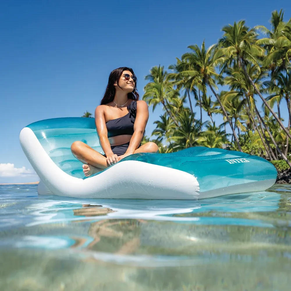 Șezlong gonflabil pentru apă Splash cu suport pentru pahare, 191×99 cm, max. 100 kg, Intex (56874)