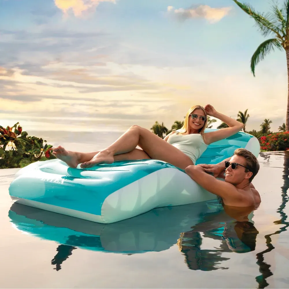 Șezlong gonflabil pentru apă Splash cu suport pentru pahare, 191×99 cm, max. 100 kg, Intex (56874)