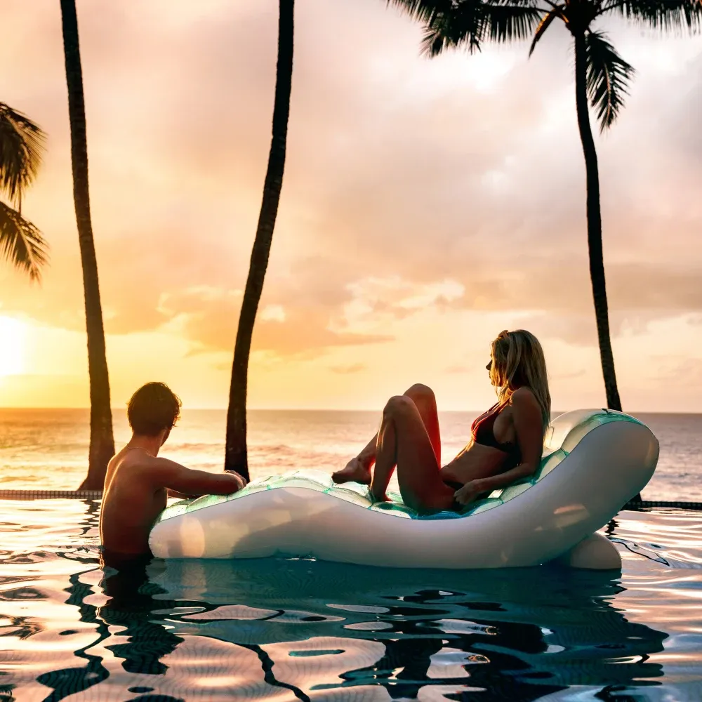 Șezlong gonflabil pentru apă Splash cu suport pentru pahare, 191×99 cm, max. 100 kg, Intex (56874)