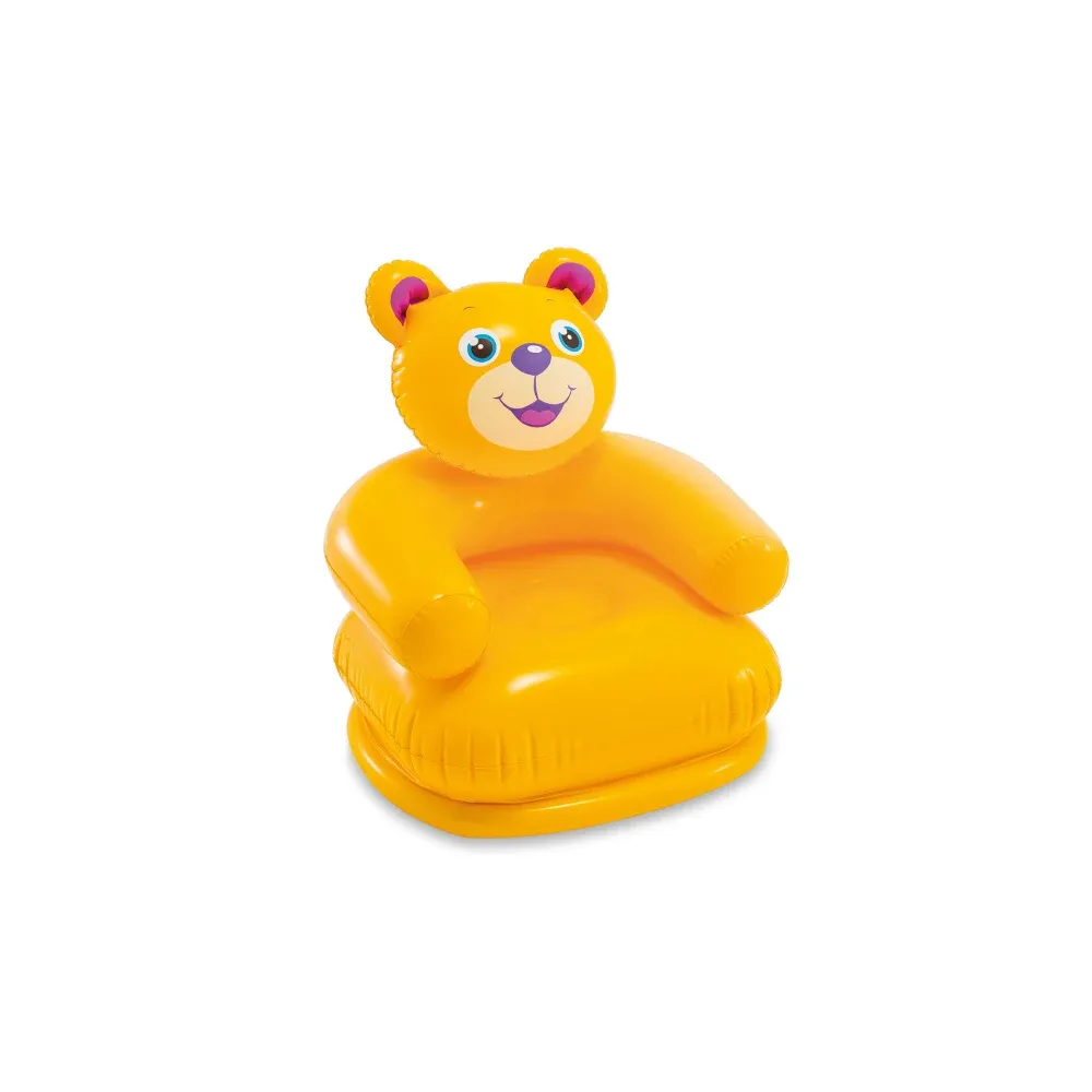 Fotoliu gonflabil Happy Animal, 65×64×74 cm, max. 35 kg, 2 modele, 3–8 ani, Intex (68556)