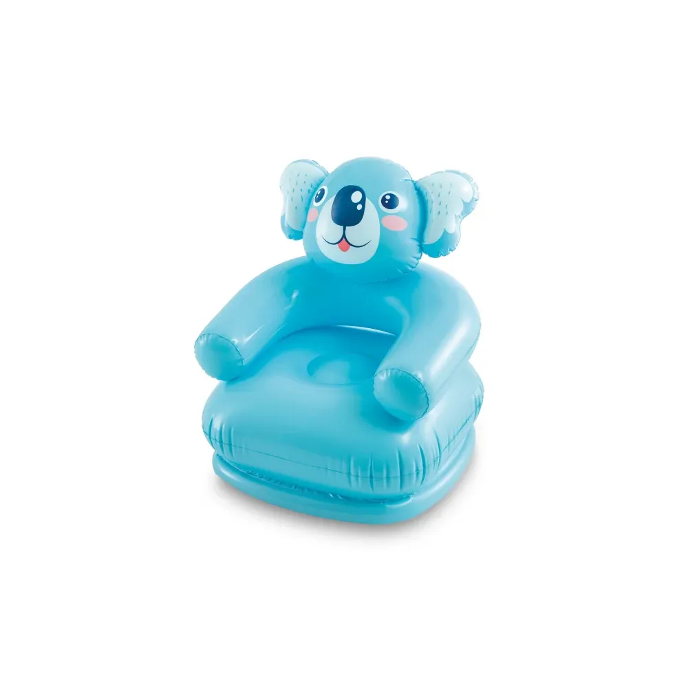 Fotoliu gonflabil Happy Animal, 65×64×74 cm, max. 35 kg, 2 modele, 3–8 ani, Intex (68556)