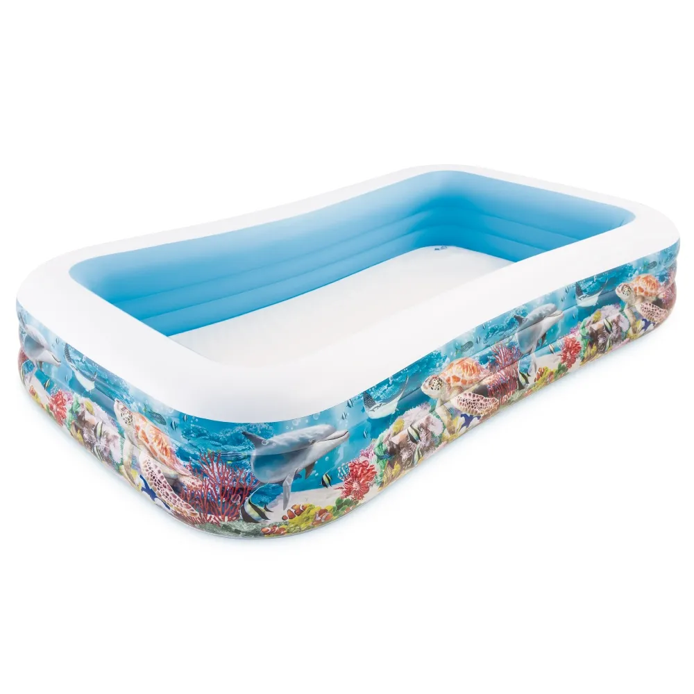 Piscină gonflabilă pentru copii Sea Life Swim Center, 305×183×56 cm, 1050 L, 6+ ani, Intex (58485)