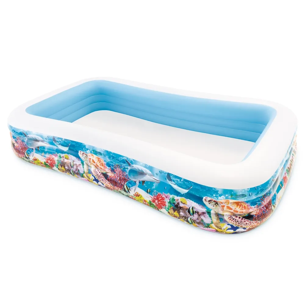 Piscină gonflabilă pentru copii Sea Life Swim Center, 305×183×56 cm, 1050 L, 6+ ani, Intex (58485)