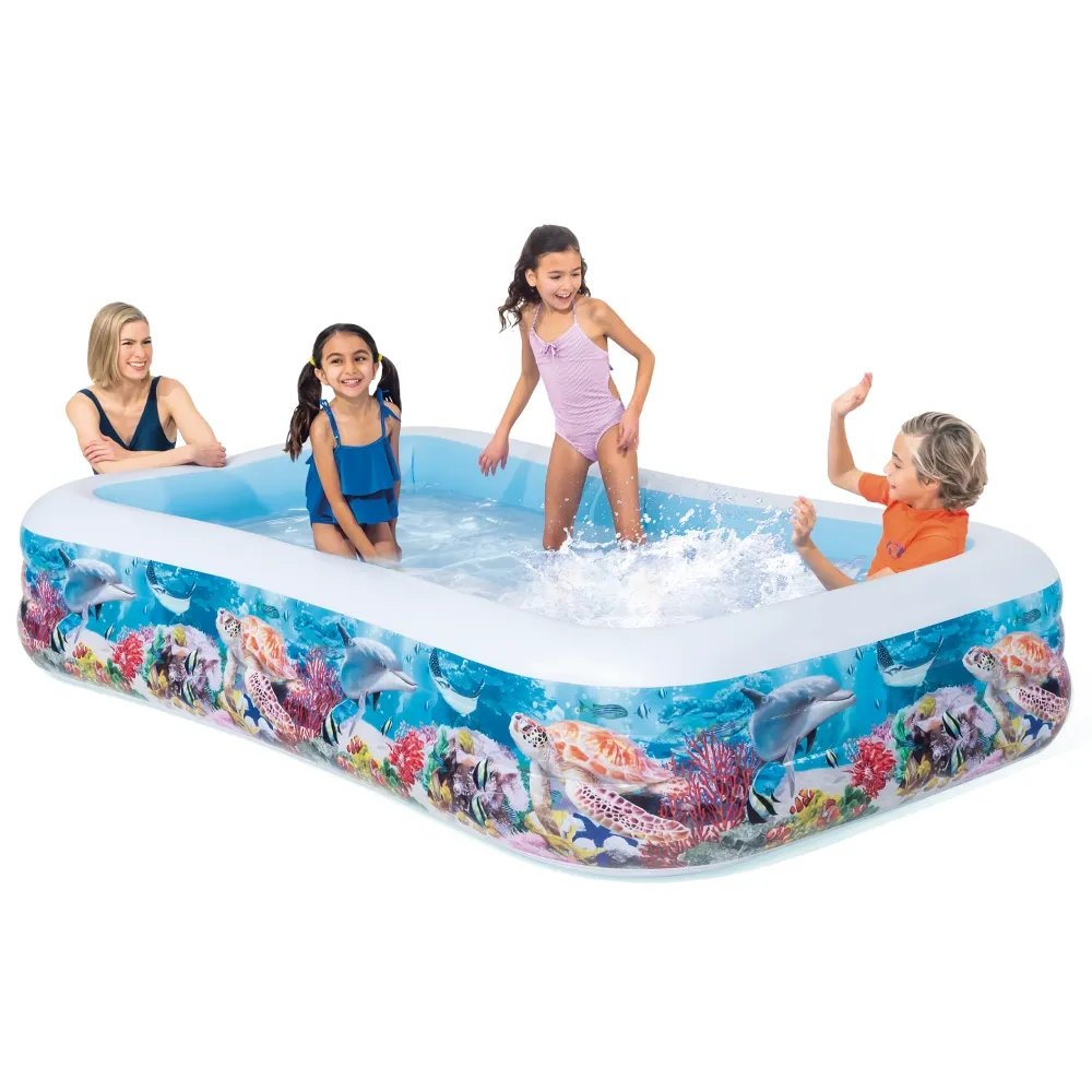 Piscină gonflabilă pentru copii Sea Life Swim Center, 305×183×56 cm, 1050 L, 6+ ani, Intex (58485)