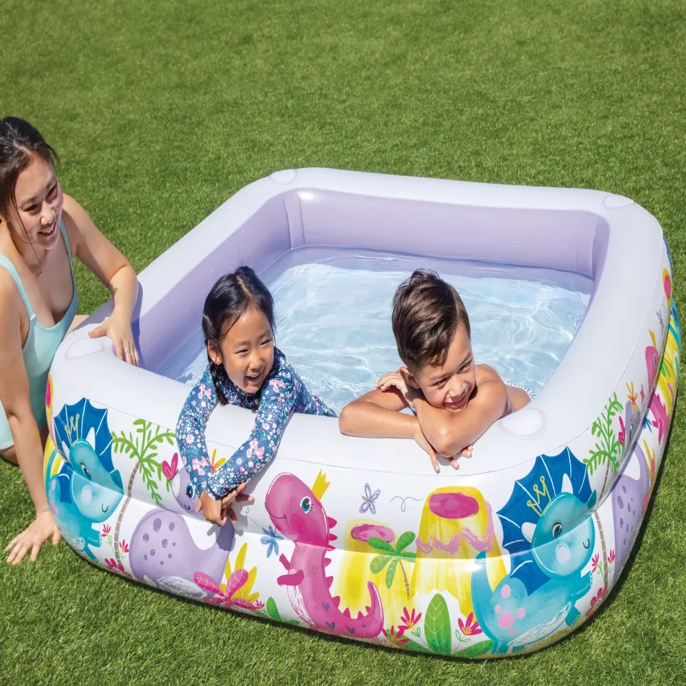 Piscină gonflabilă pentru copii cu baldachin Sun Shade, 157×157×122 cm, 295 L, 2+ ani, Intex (57470)